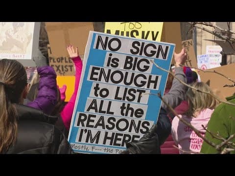 Women's rights advocates gather in downtown Indianapolis for International Women's Day rally