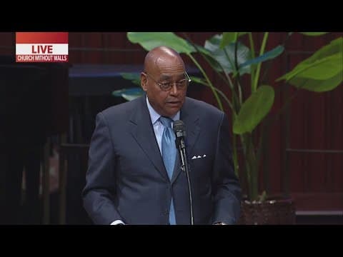 Harris County Commissioner Rodney Ellis pays tribute to former Houston Mayor Sylvester Turner