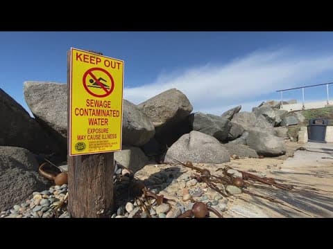 Loads of trash trash in Tijuana river butt up against U.S. border barrier