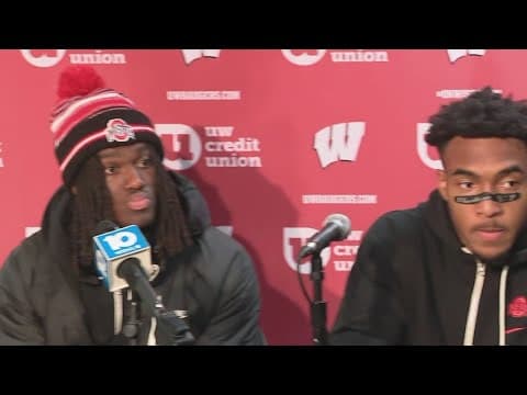 Marvin Harrison Jr., TreVeyon Henderson postgame interviews | Ohio State-Wisconsin