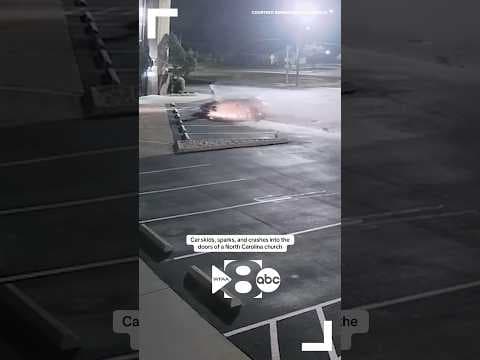 WATCH as a car skids and crashes into Fayetteville, NC, church