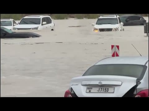 Heavy rains lash UAE and surrounding nations as the death toll in Oman flooding rises to 18