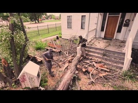 Historic village in McKinney damaged by Memorial Day storms, community helping clean up