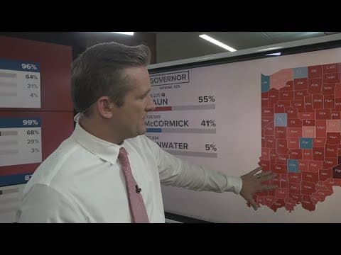 County-by-county voting breakdown for Indiana governor's race