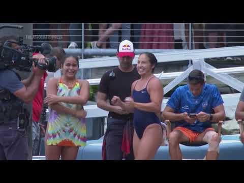 Divers plunge into Boston Harbor at Red Bull Cliff Diving World Series