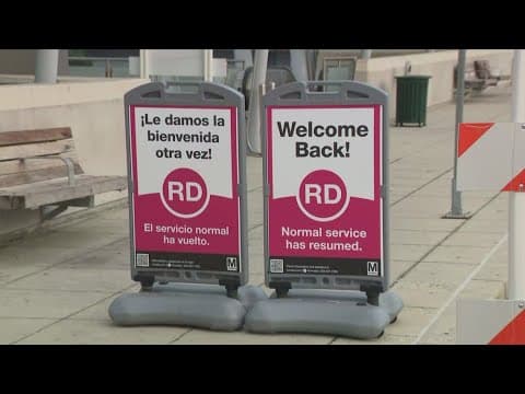 Metro riders: some red line stations reopened Sunday