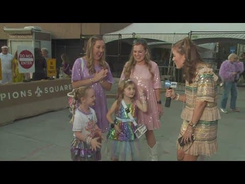 Taylor Swift fans flock to Champion Square on opening night of concert in New Orleans