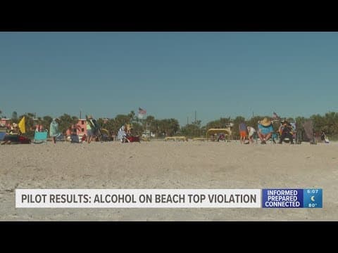 Pilot program on St. Pete Beach show alcohol on beach is top violation