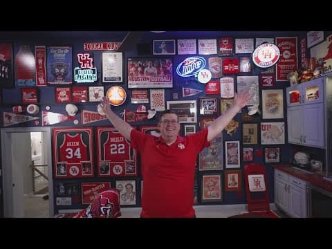 UH fan rebuilds mancave after storm damage