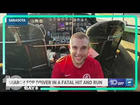 Search ongoing for suspect after aspiring pilot was hit and killed on his motorcycle in Sarasota