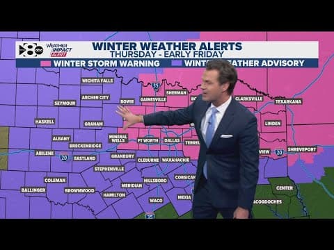 DFW Weather: Latest snow and ice timeline and forecast