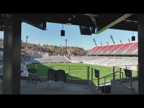 Touring Snapdragon Stadium with Aztecs Athletic Director JD Wicker