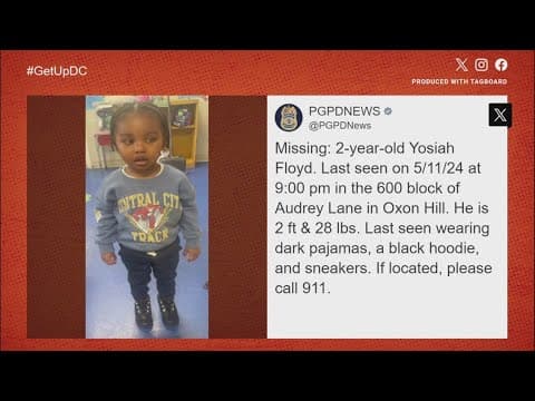 Two-year-old boy missing in Prince George's County