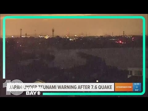 Japan under tsunami warning after 7.6 quake