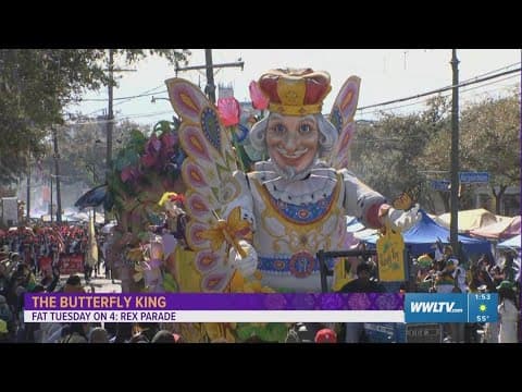 The Butterfly King float in Rex parade