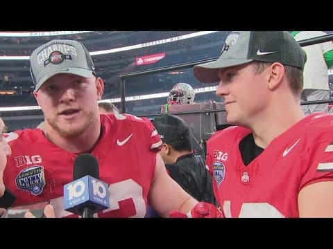 Ohio State's Will Howard, Jack Sawyer discuss Cotton Bowl win