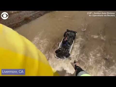 Woman rescued from overturned vehicle in fast-moving creek after 15 hours