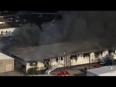 HFD update: Fire breaks out at drywall warehouse in northwest Houston