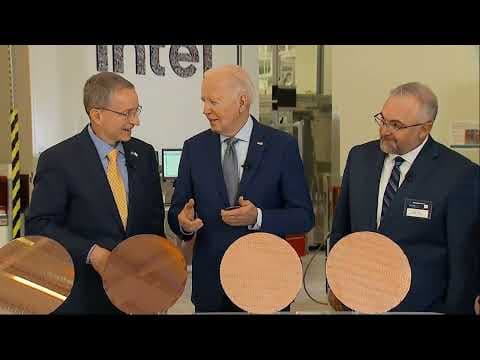 Biden tours Intel computer chip plant ahead of announcing $8.5 billion investment in chip maker