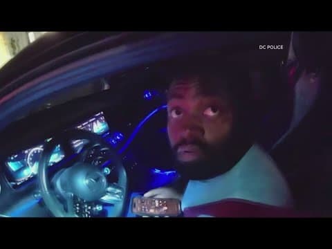 DC Police search for man accused of hitting officer with car