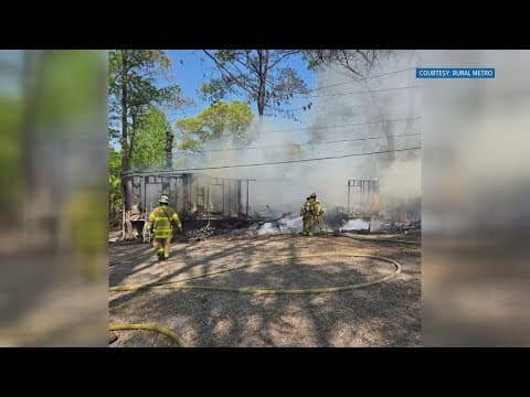 Powell home destroyed after house fire, one firefighter hurt