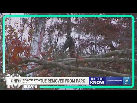 Confederate statue removed from Jacksonville park