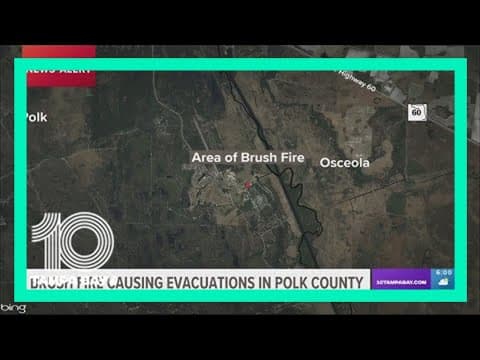 Brush fire spreads to nearly 200 acres, prompting evacuations in eastern Polk County