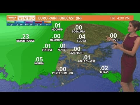 Warm and humid Wednesday with a few showers