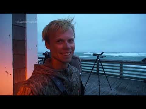 Hurricane Erin pounds North Carolina's coast with strong waves and gusty winds