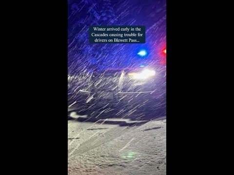 Mountain snow poses road dangers