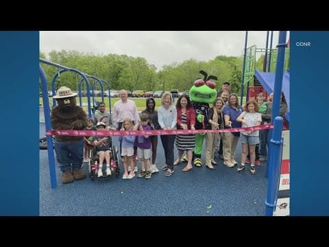 Blue Jackets, ODNR unveil new inclusive playground at Delaware State Park