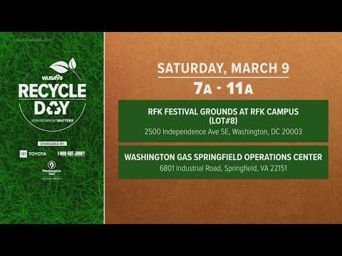 WUSA9 Recycle Day is almost here