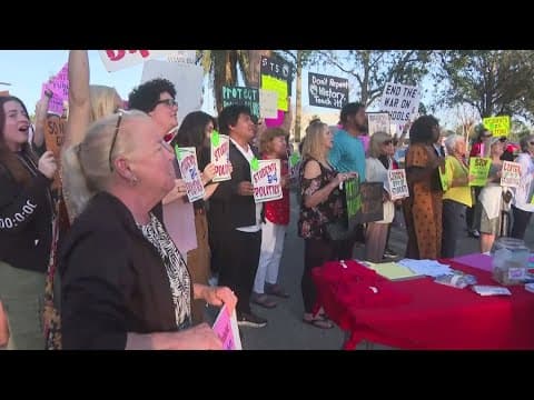 Sarasota community holds rally to speak out against plan to eliminate Department of Education