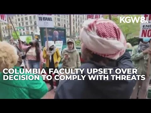 University of Columbia faculty protest decision to comply with Trump’s threat over funding