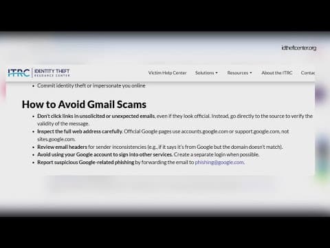 Cybersecurity experts warn about 'Gmail' phishing scam