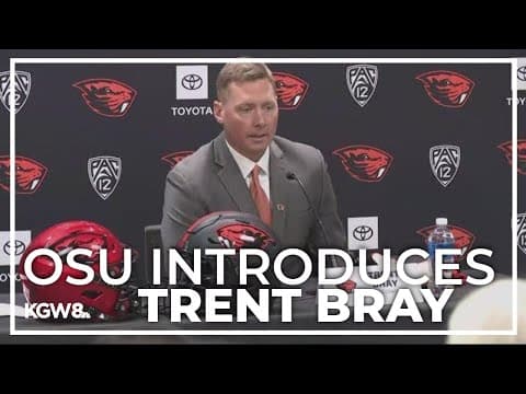 Oregon State introduces new football coach Trent Bray