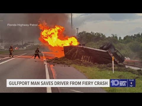 'We need to help each other': Gulfport man who saved driver from fiery crash recalls dramatic moment