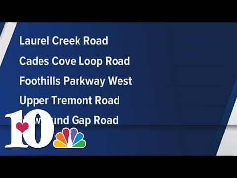 Which roads are closed in the Smokies due to winter weather?