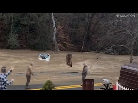 West Virginia flooding: Video shows car being washed away