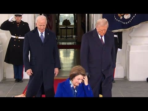 Donald Trump, Joe Biden, J.D. Vance, Kamala Harris depart White House for U.S. Capitol