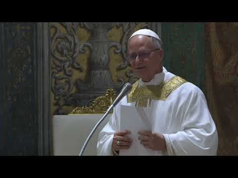 Pope Leo XIV addresses Cardinals in English during first mass