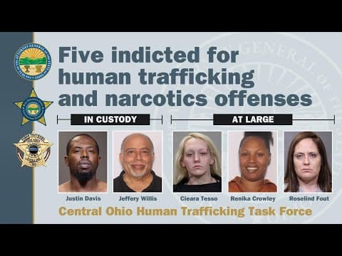5 west Columbus suspects indicted on human trafficking, drug charges