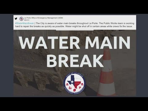 La Porte Public Works teams working to repair water main breaks