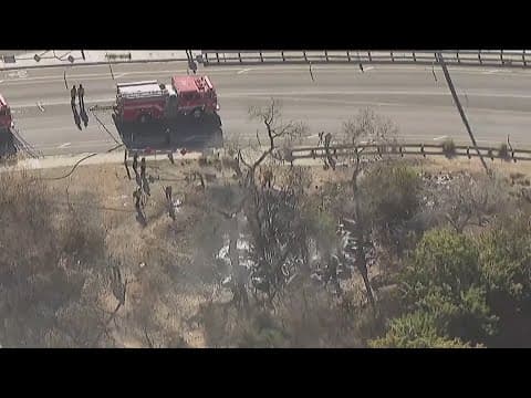 Fire crews knock down small vegetation fire in San Diego near Home Depot in the area of Fairmount Av