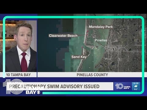 No swim advisory issued at Clearwater-area beaches due to fecal bacteria