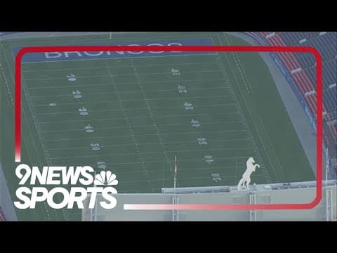 Denver Broncos uniforms, field both rocking vintage look for Sunday's game against Raiders