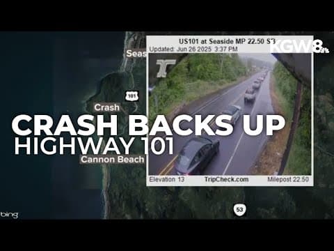 Crash backs up traffic on Highway 101, detours via Highway 53 advised