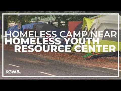 Homeless youth maintain camp outside of Southwest Portland services in spite of sweeps