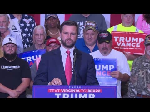 Ohio Senator JD Vance held a rally in Radford, Virginia