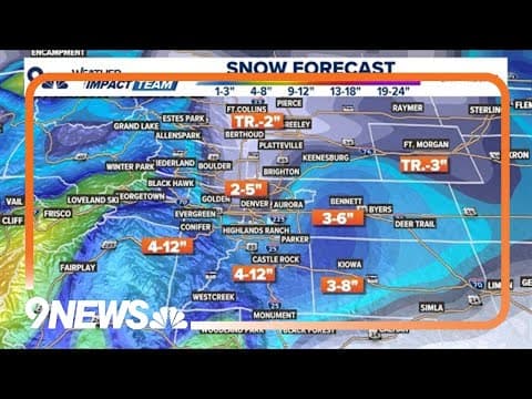 Colorado Weather | Heavy snow predicted Friday night could impact areas south of Denver